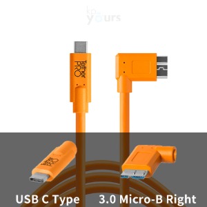 (6C) 테더툴즈 USB-C to 3.0 Micro-B Right Angle (4.6m)